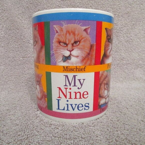 Grumpy Cat My Nine Lives Expressions Coffee Mug Cup Mischief Novelty Cat Lady - Picture 2 of 7